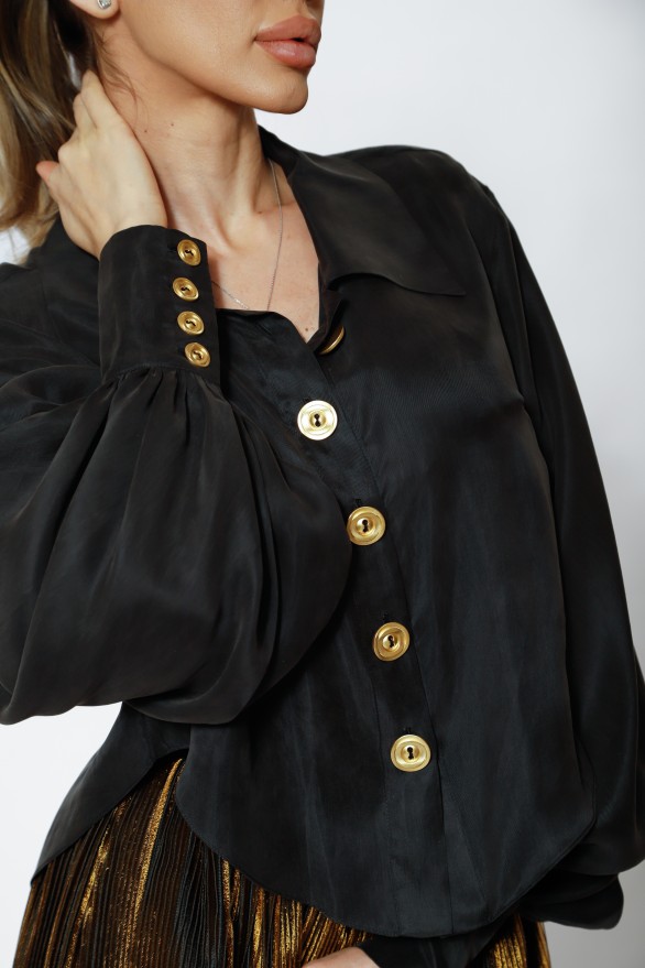 Silk velvet midi skirt